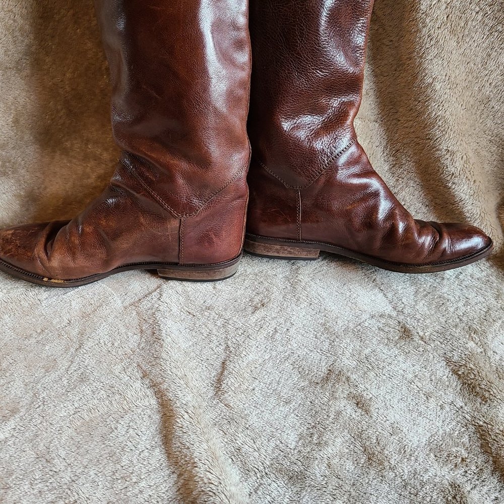 Joan & David Brown Leather Riding Boot - Picture 12 of 15